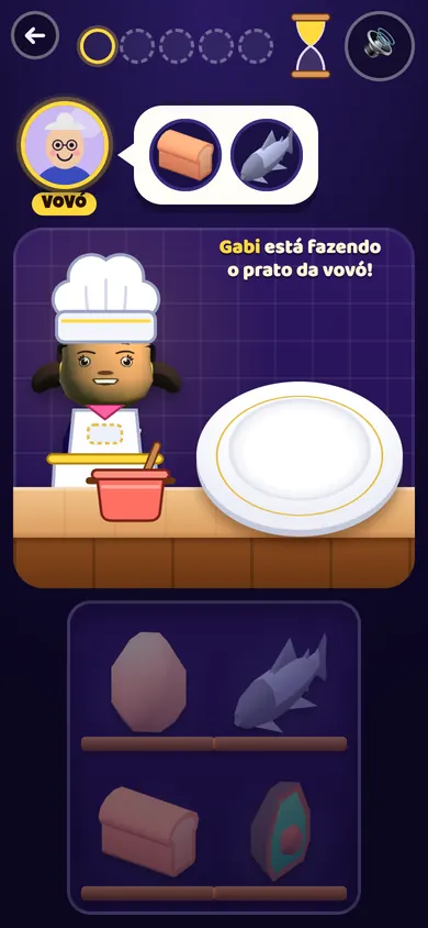 A Cozinha maluca: Gabi está fazendo o prato da vovó